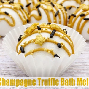 Bath Melt Truffle Strawberry Champagne, Unique Bath Bomb Melt, Star Spa Gift Dessert Bath Bomb, Truffle Bath Melt, Unique Spa Gift, Spa Bomb