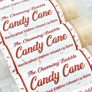 Candy Cane Lip Balm, Lip Balm, Christmas Chapstick, Peppermint Balm, Winter Chapstick Set, Beeswax Lip Balm, Shea Butter Lip Balm
