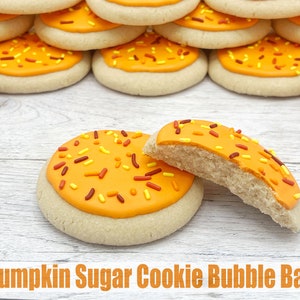 Pumpkin Spice Sugar Cookie Bubble Bath Bar, Fall Bath Cookie, Solid Bubble Bath, Pumpkin Spice Fall Spa Gift, Fall Cookie Bubble Bath Gift
