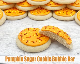 Pumpkin Spice Sugar Cookie Bubble Bath Bar, Fall Bath Cookie, Solid Bubble Bath, Pumpkin Spice Fall Spa Gift, Fall Cookie Bubble Bath Gift