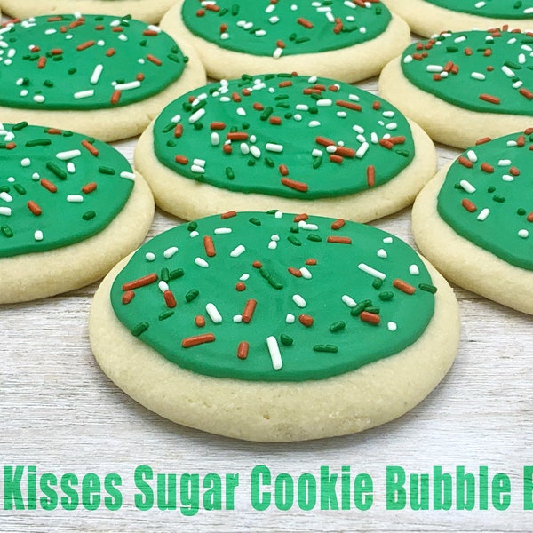 Christmas Sugar Cookie Bubble Bar, Holiday Bath Cookie, Solid Bubble Bath, Spa Gift Mom, Stocking Stuffer Gift Kid, Christmas Spa Cookie Bar