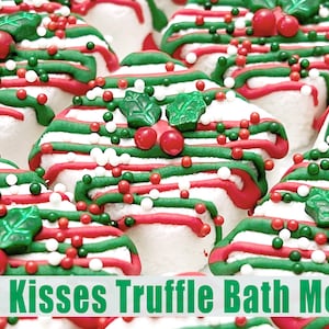 Christmas Truffle Bath Melt, Christmas Bath Bomb, Unique Holiday Stocking Stuffer Kid, Holiday Spa Gift Set, Bath Bomb Gift, Truffle Melt