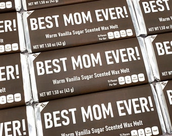 Mother Day Wax Melt, Best Mom Ever Gift, Mom Candle Gift, Chocolate Snap Bar Wax Melt, Vanilla Candle Mother, Chocolate Bar, Mother Day Gift