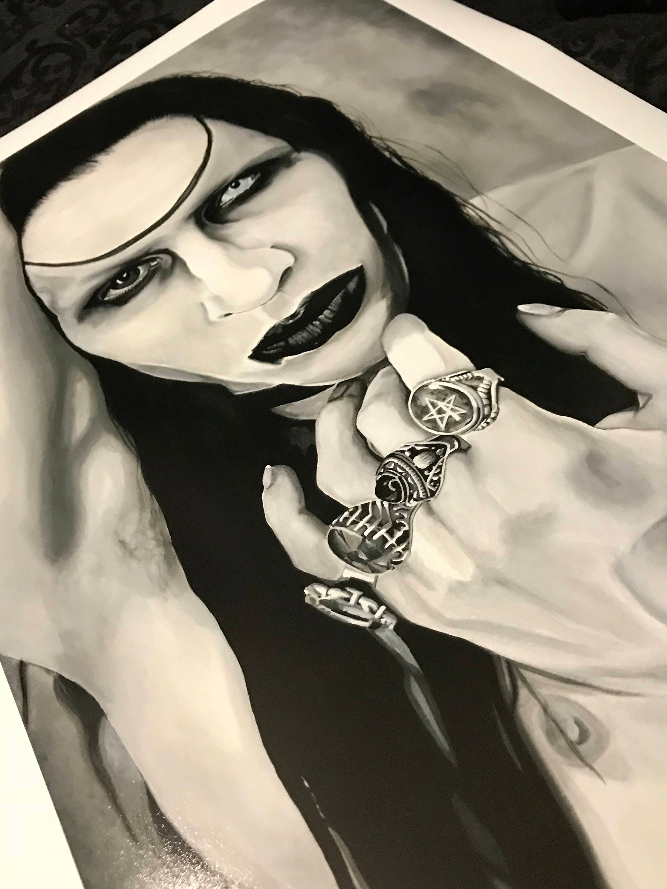 Marilyn manson autograph - Etsy 日本