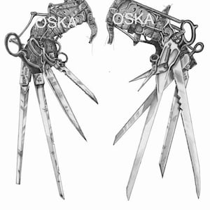Scissorhands - 22x28" Art Print - Greyscale Edition - DOMESTIC SHIPPING INCLUDED