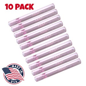 10 Pack (Pink) OG Chillum 4” One Hitters – USA Made Premium Glass Tobacco Pipes