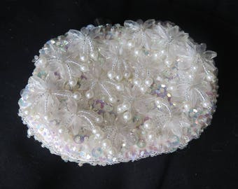 Vintage Beaded and Sequined Small Clutch purse