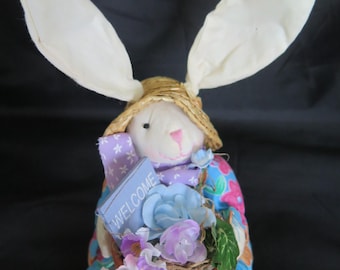Vintage Happy Welcome Bunny