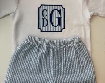 Appliqué Kids Shirt with Monogram | Personalized Toddler Shirt | Embroidered Appliqué Birthday Shirt | Custom Boys and Girls Outfit
