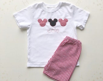 Personalized Mickey Mouse Shirt, Embroidered Disney Tee