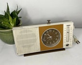 Vintage RCA Solid State AM FM Radio Clock Alarm-Works