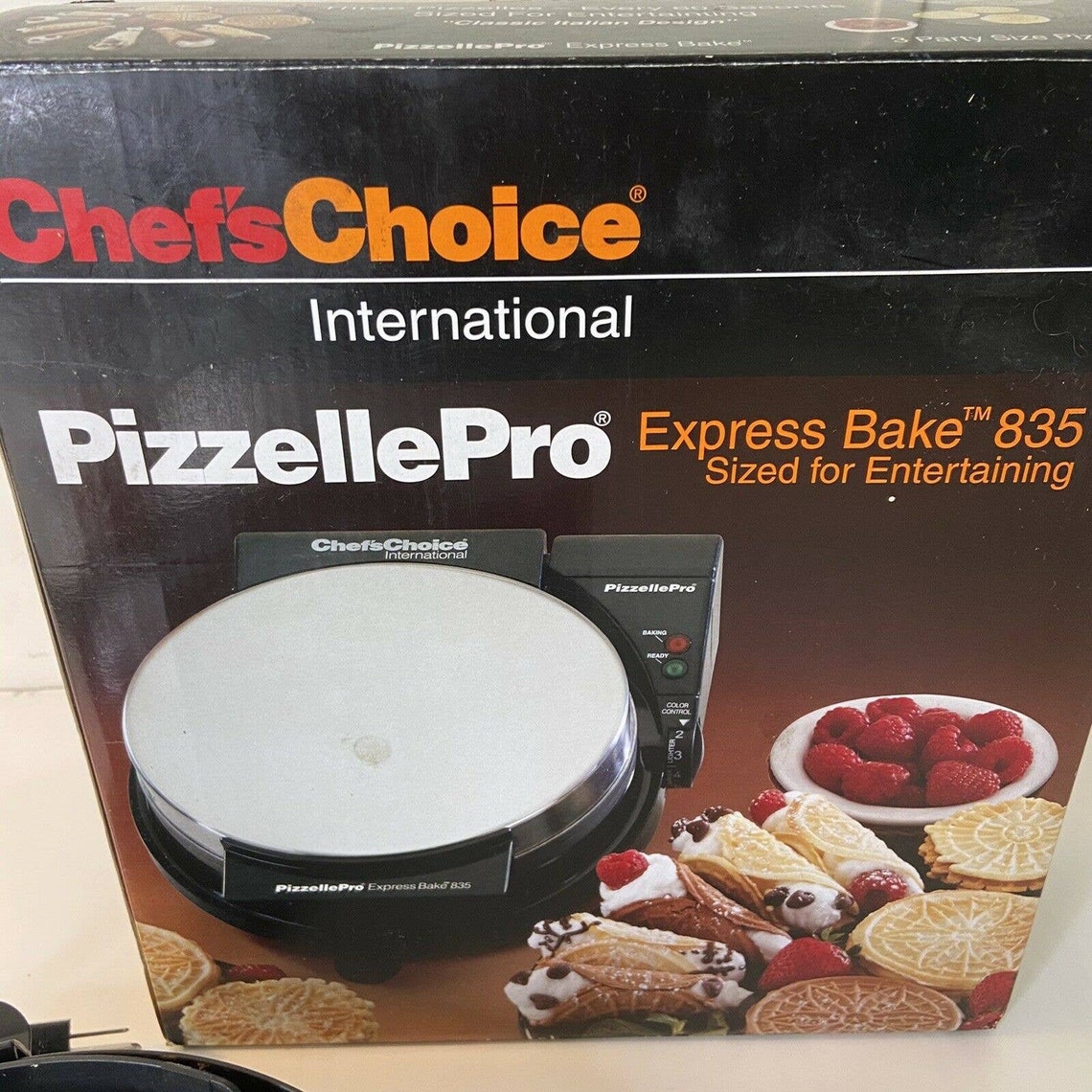 Vintage Chefs Choice Pizzelle Pro Express Bake 835 Cannoli Etsy