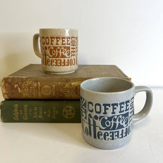 Vintage Stacking coffee Mugs Japanset of 2 Retro Etsy