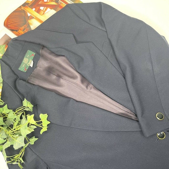 Orvis Vintage Womens Navy Blue Wool Blend Blazer J