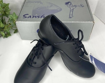 NWT Sansha Claquettes Youth Leather Tap Shoes size G