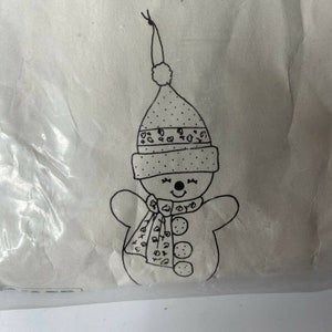 Vintage Snowman Christmas Ornament DIY Sewing Kit