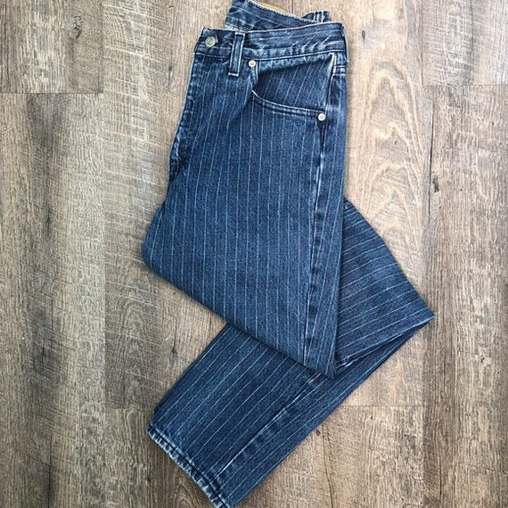 pinstripe jeans