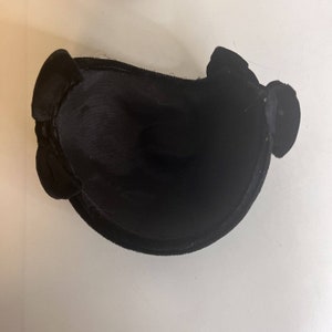 Vintage Black Velvet Flapper Fascinator Headband Cocktail Hat image 4