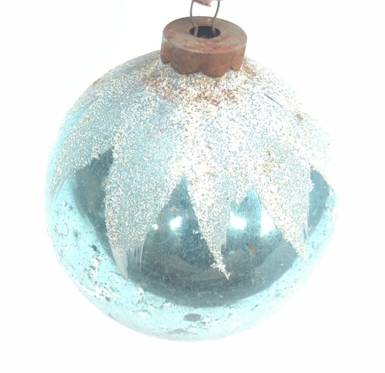 Vintage Assorted Blue/green Christmas Ornaments S/8 Etsy