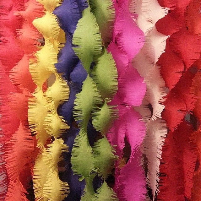 Crepe Paper Backdrop Crepe Paper Fringe Rainbow Backdrop Etsy