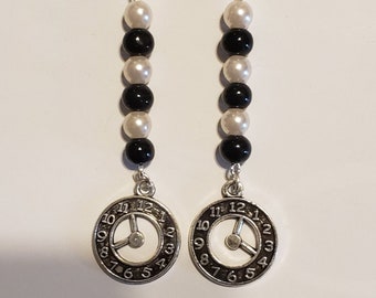 Clock Dangle Earrings