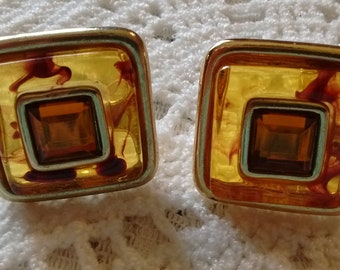 Three Styles of Amber Earrings: Joan Rivers/Hobe