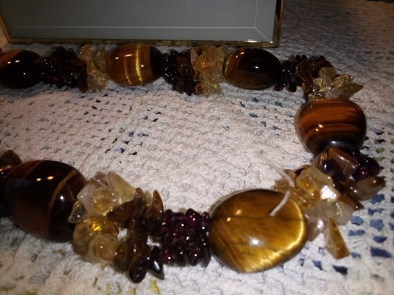 Tiger Eye/Quartz Choker Necklace:  B2 - image 2