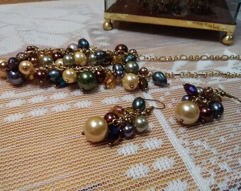 Lovely Pearl/Glass Bead Jewelry Sets: B1