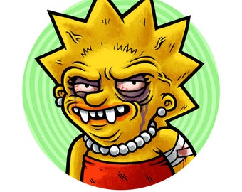 Lisa Simpson "Medicated" print