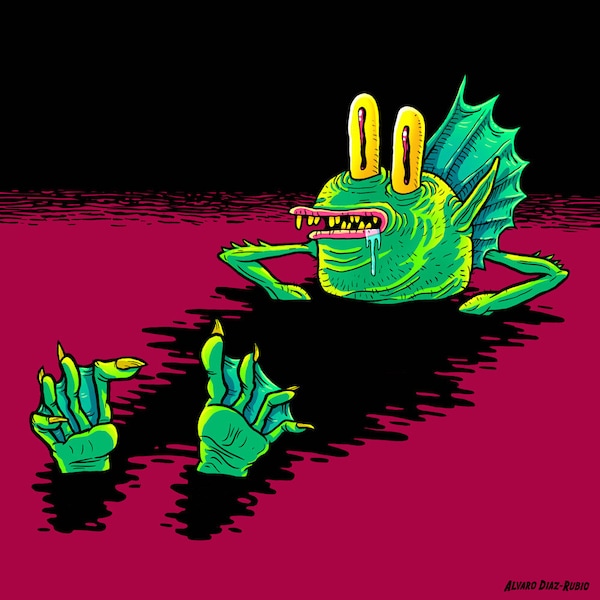 Swamp Creature Chillin' Print