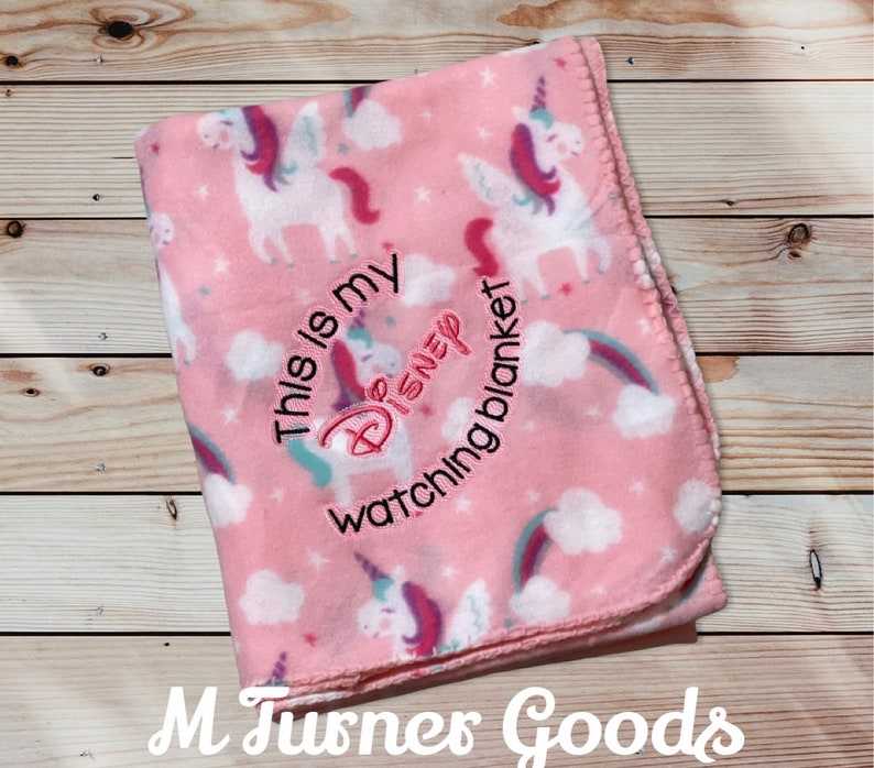 Embroidered This is My Disney Watching Fleece Blanket Throw Etsy