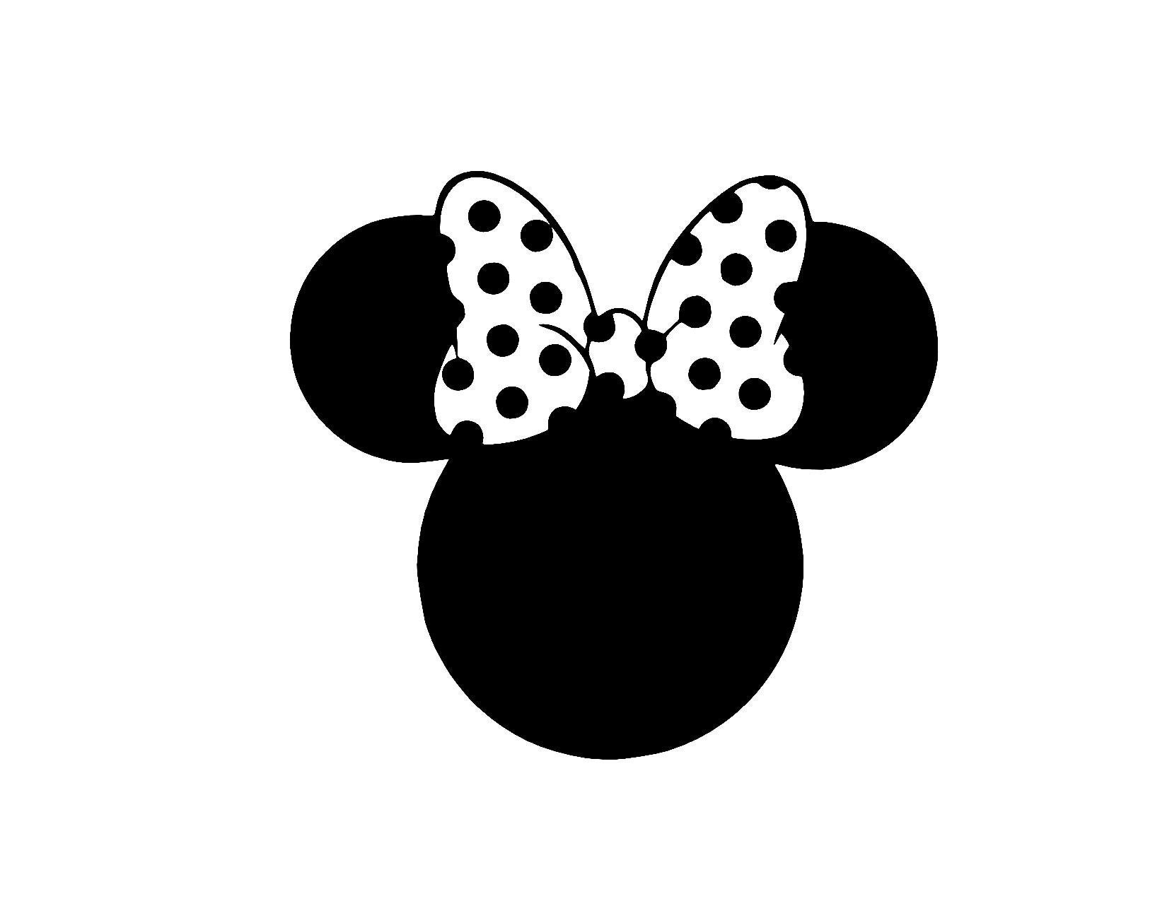 Minnie Mouse Polka Dot Bow Silhouette Disney SVG Digital Cut | Etsy