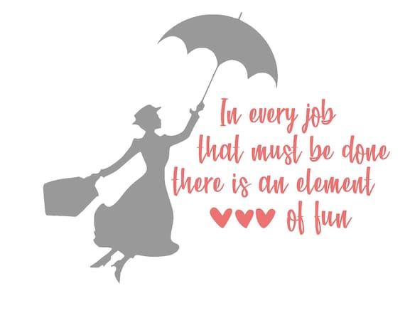 Mary Poppins Disney Zitat Svg Digitale Datei Etsy