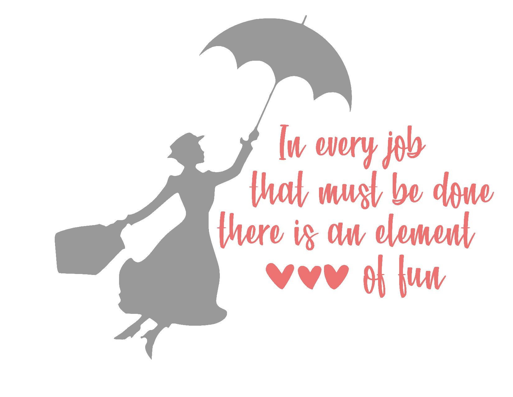 Download Mary Poppins Disney Quote SVG Digital File | Etsy