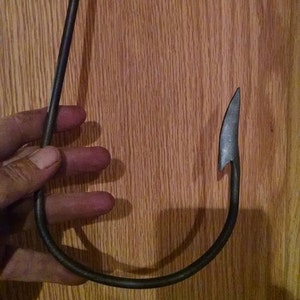 Handmade Fish Hook - large fish hook - fish decor - fishing enthusiasts