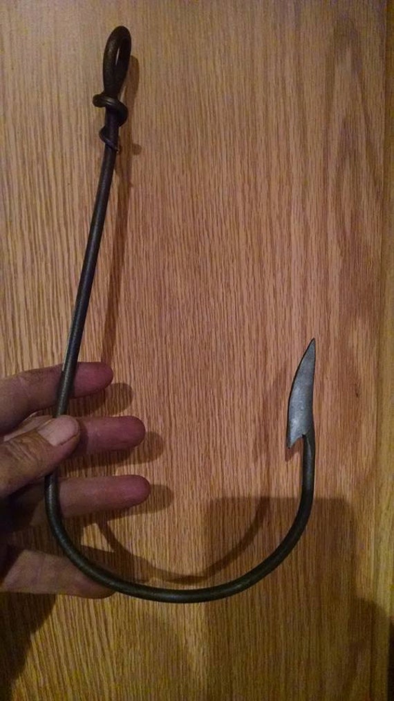 Handmade Fish Hook - large fish hook - fish decor - fishing enthusiasts