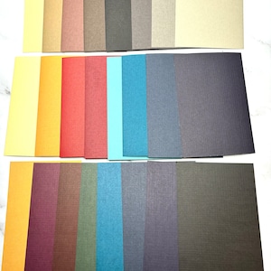 NEW Colors - Scrap textured paper pack, cardstock bundle, junk journal supplies, card making, grab bag, multicolor paper pack, Pack of 8