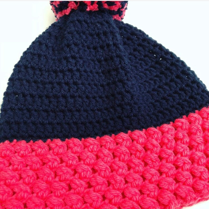 puff stitch hat pink beanie winter beanie women beanie Adult winter hat pom pom beanie navy beanie crochet hat winter hat knit hat