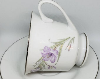 Lavender Teacup Feeder - Tea Cup Feeder - Bird Feeder - Teacup - Dainty - Hanging Feeder - Seed Feeder - Freesia Flower Feeder - Nature Gift