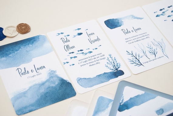 Sea Style Wedding Invitation -  Sweden