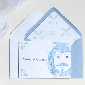 Sicilian wedding invitation cards