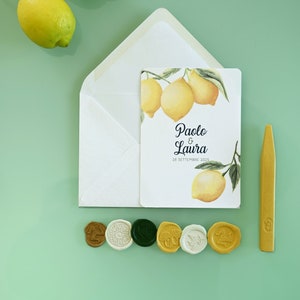 Wedding invitation cards with lemons image 4