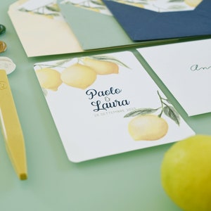 Wedding invitation cards with lemons image 3