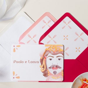 testa di moro wedding cards, sicilian wedding cards announcement Standard Envelope