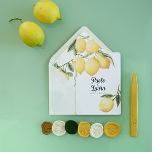 Wedding invitation cards with lemons image 5