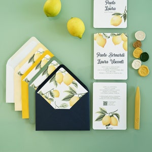 Wedding invitation cards with lemons image 10