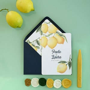 Wedding invitation cards with lemons image 6