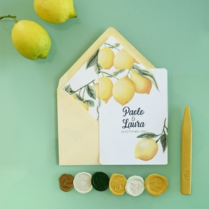 Wedding invitation cards with lemons image 7