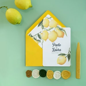 Wedding invitation cards with lemons image 8