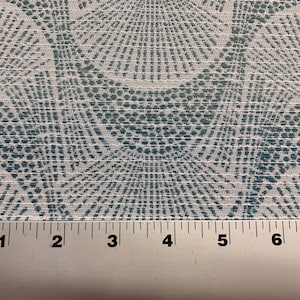 Shades of Blue/green Shell Pattern Woven Crypton Coated Upholstery ...